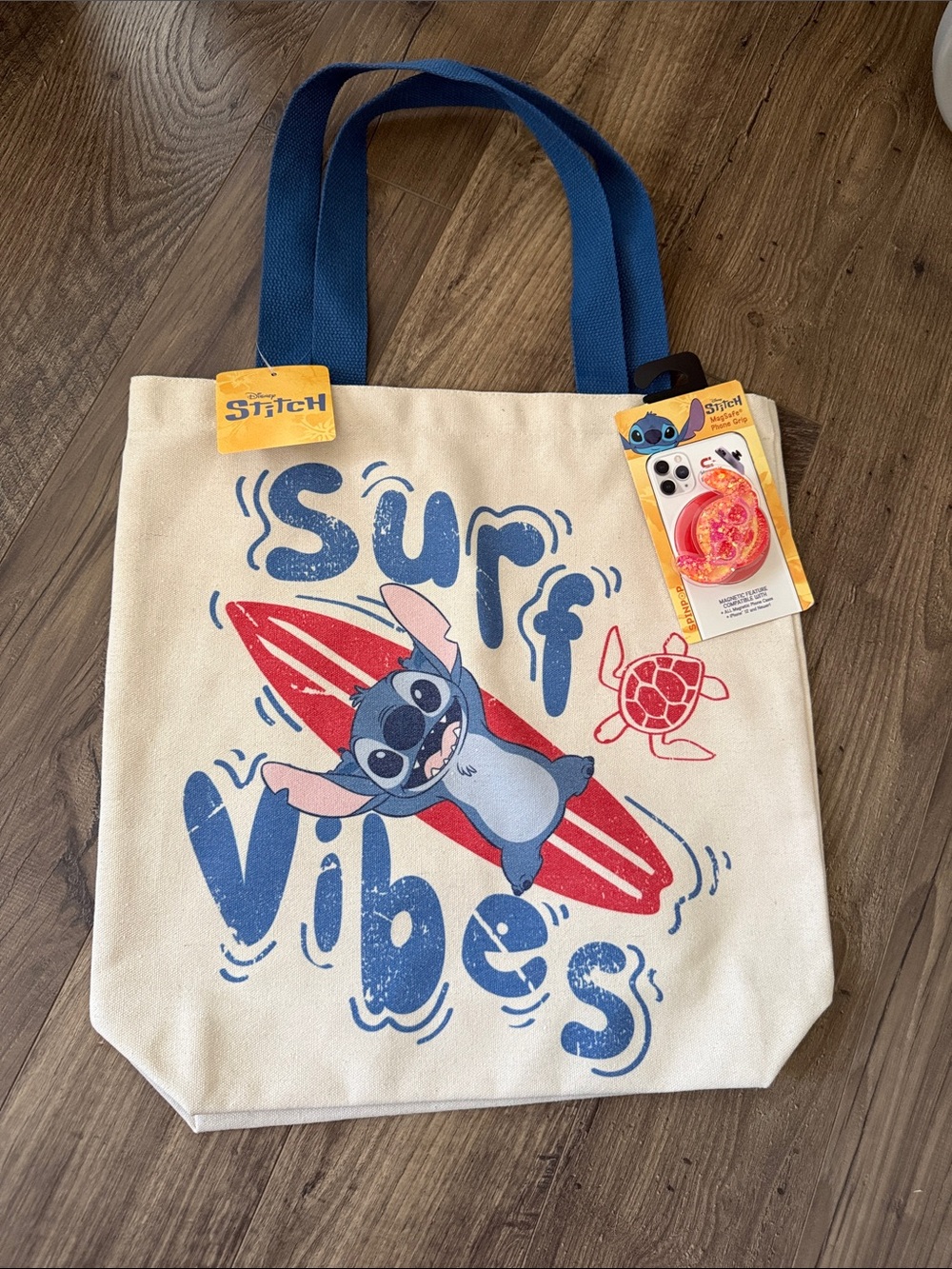 Disney Kids Surf Vibes Tote Bag - Blue & Red